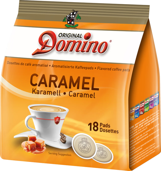 DOMINO - DOSETTES DE CAFÉ COMPATIBLES SENSEO®* - CARAMEL - 18 PCS