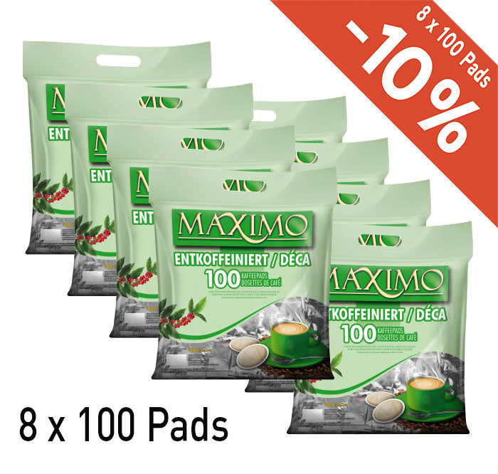 MAXIMO - SENSEO®* COMPATIBLE COFFEE PADS - DECAFFEINATED - 100 PCS